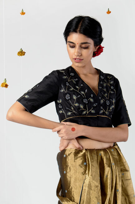 Anavila Festive embroidered blouse