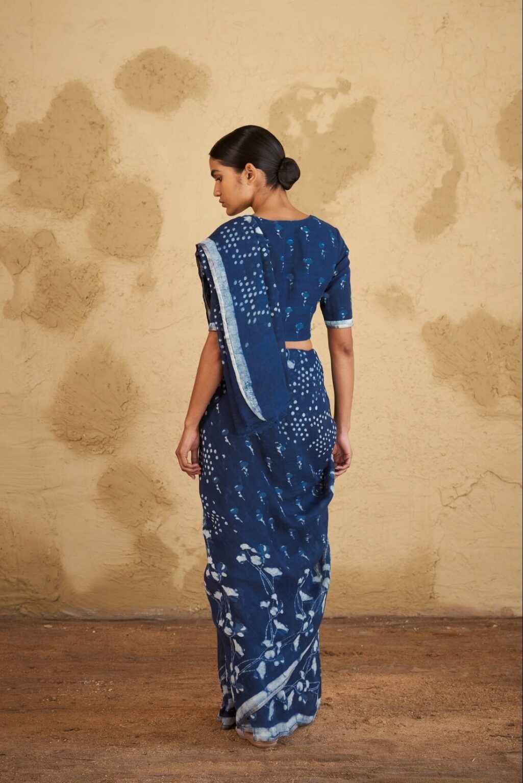 Bougainvillea Linen Sari