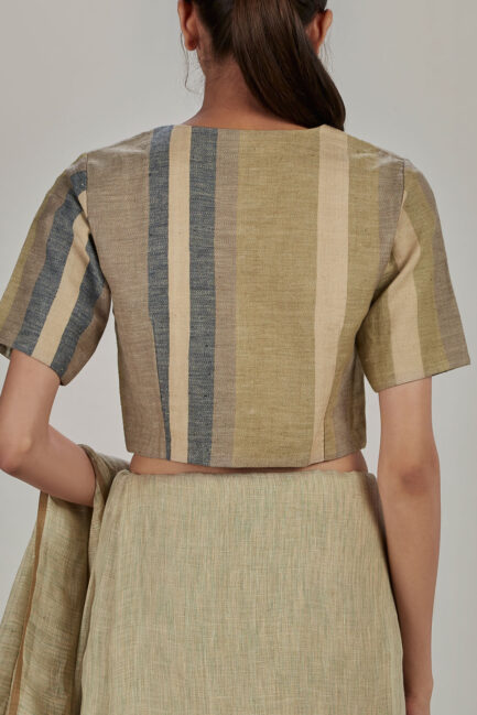 Anavila Striped linen blouse