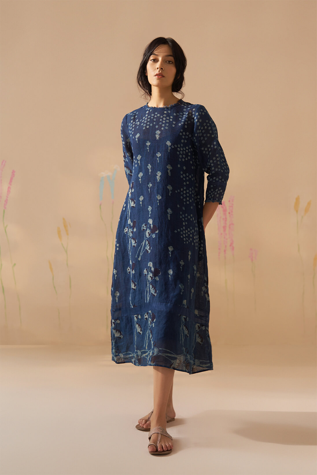 Indigo Full Sleeve Blouse - Byhand I Indian Ethnic Wear Online I  Sustainable Fashion I Handmade Clothes