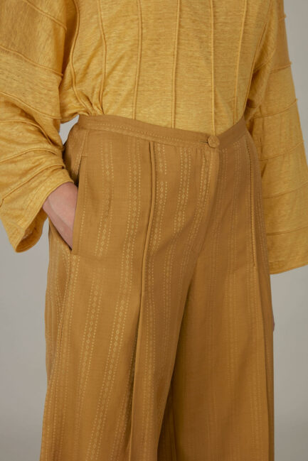 Anavila Yellow Organic Trouser