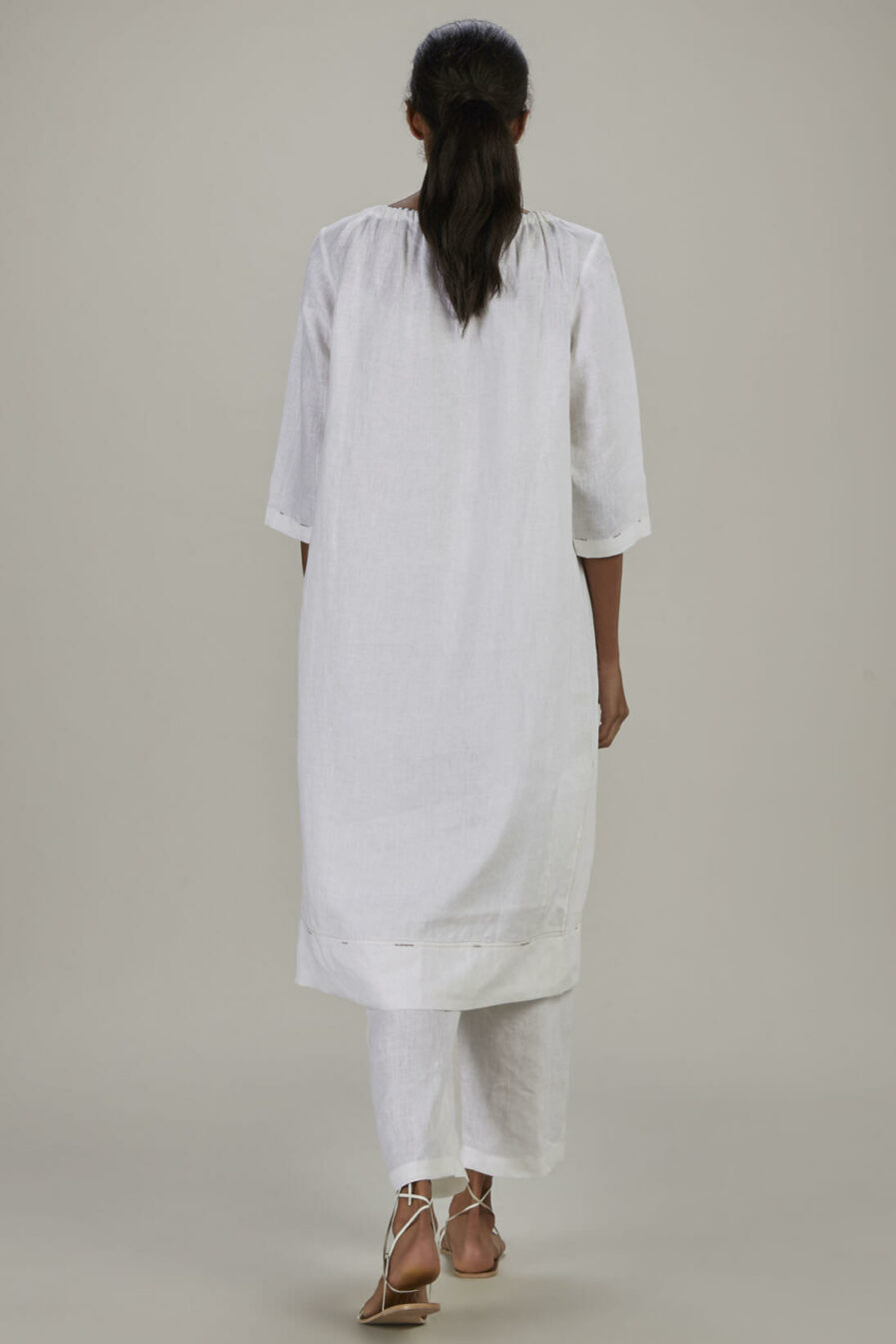 Anavila White Elasticated dress