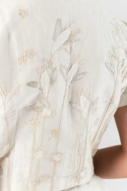 Anavila White floral khatwa blouse